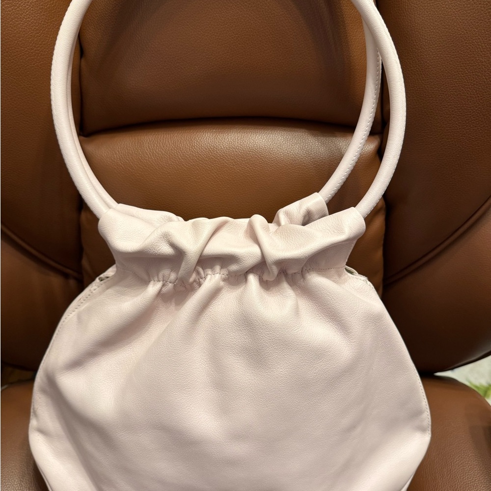 Vintage Longchamp Powder Pink Leather Round Handle Shoulder Bag EXTREMELY RARE - Picture 4 of 9